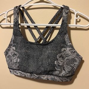 Lululemon Energy Bra; lace pattern